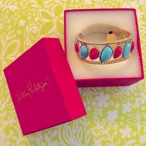 Lilly Pulitzer Coral & Turquoise Cuff Bracelet